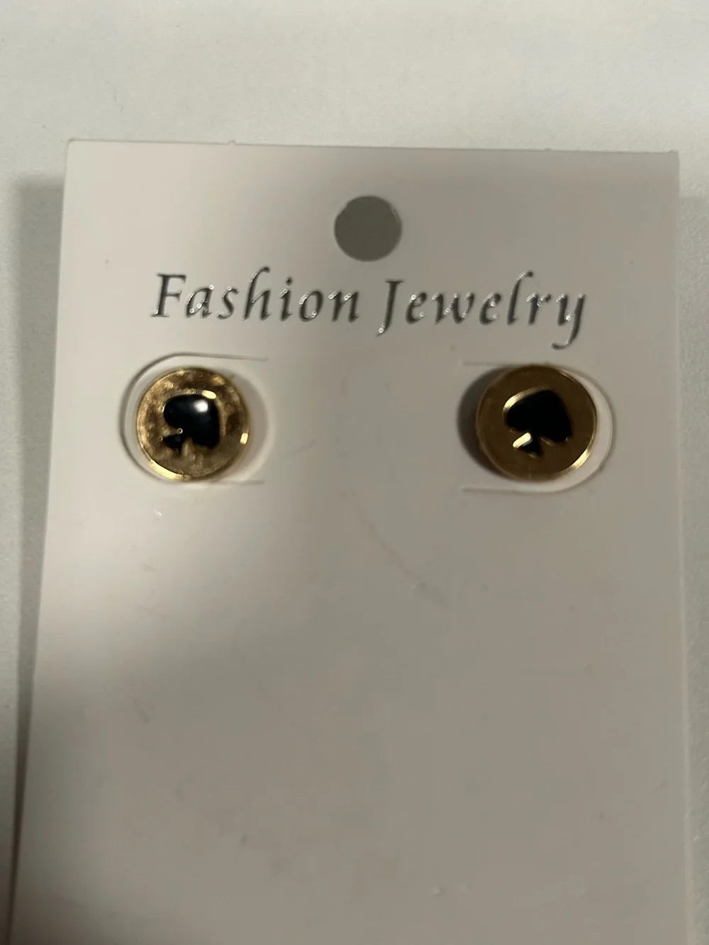 kate spade Gold and Black Spade Stud Earrings